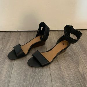 UGG Black Ankle Strap Sandals